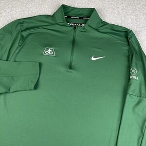 Nike Pioneer Seeds Pullover Jacket Mens 2XL Green 1/4 Zip Embroidery Agriculture